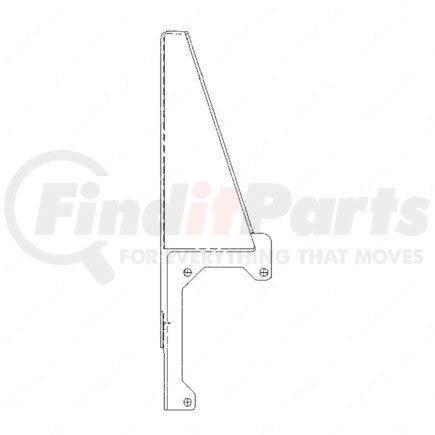 18-24267-003 by FREIGHTLINER - Dashboard Cover - Right Side, ABS, Black, 5.28 in. x 18.08 in., 0.13 in. THK