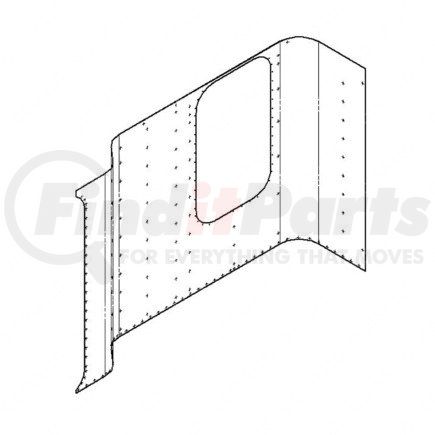 18-29215-001 by FREIGHTLINER - Side Body Panel - Aluminum, 78.05 in. x 54.62 in., 0.05 in. THK