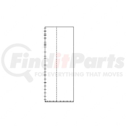 18-28634-000 by FREIGHTLINER - Side Body Panel - Aluminum, 66.56 in. x 54.62 in., 0.05 in. THK