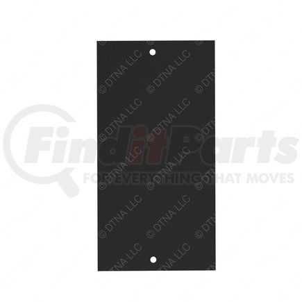 18-38253-000 by FREIGHTLINER - Dashboard Panel - Aluminum, Black, 235 mm x 120.8 mm, 2.54 mm THK
