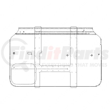 18-52323-001 by FREIGHTLINER - Floor Pan - Aluminum, 2.54 mm THK