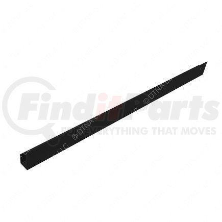 18-67711-000 by FREIGHTLINER - Floor Covering Trim - Left Side, Polyvinyl Chloride, Black, 708 mm x 50 mm