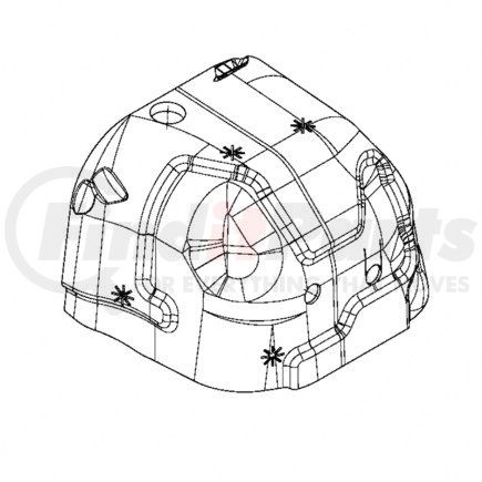 18-73080-000 by FREIGHTLINER - Thermal Acoustic Insulation - Kit, Roof, Cap 62 in..