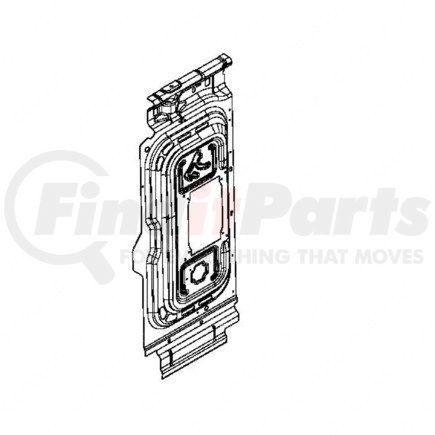 18-69712-000 by FREIGHTLINER - Panel Reinforcement - Left Side, Aluminum, 1348.6 mm x 585.6 mm, 1.6 mm THK