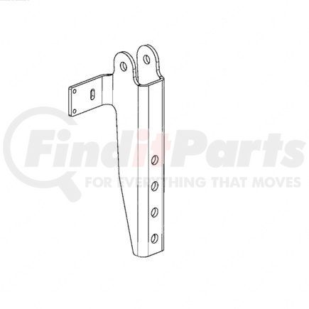 18-73349-000 by FREIGHTLINER - Lateral Control Rod Bracket - Steel, Black, 6.35 mm THK