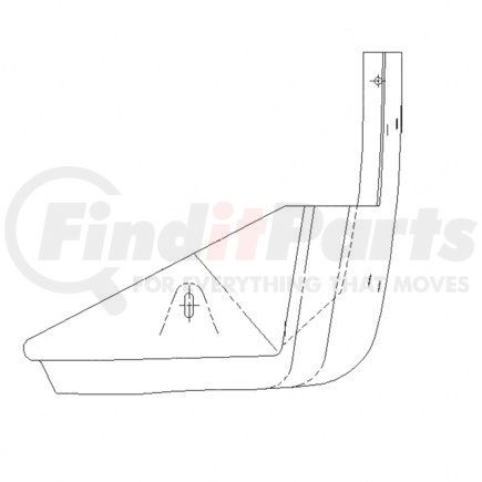 22-37670-000 by FREIGHTLINER - Truck Quarter Fender - Left Side, Glass Fiber Reinforced Composite