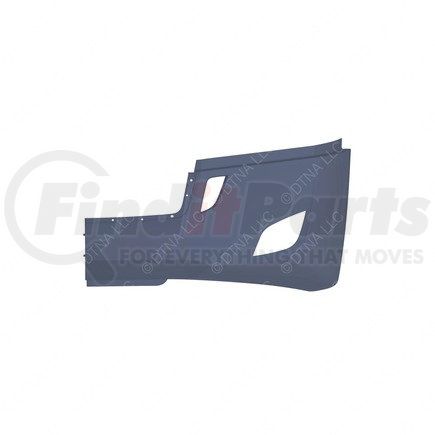 21-29100-012 by FREIGHTLINER - Bumper - Fascia, with Light Cutouts, Gray, Left Hand