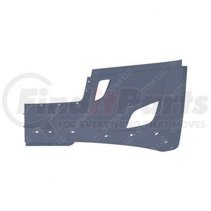 21-29100-020 by FREIGHTLINER - Bumper - Fascia, Air Dam, with Light Cutouts, Gray, Left Hand