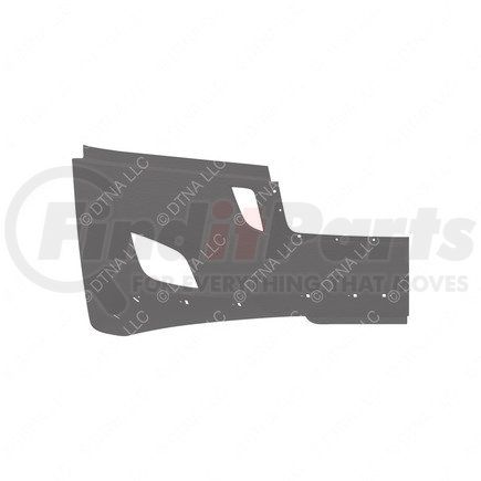 21-29100-021 by FREIGHTLINER - Bumper - Fascia, Air Dam, with Lights Cutout, Gray, Right Hand