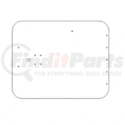 22-25283-004 by FREIGHTLINER - Sleeper Baggage Compartment Door Panel - Left Side, Aluminum, 561.08 mm x 450.85 mm