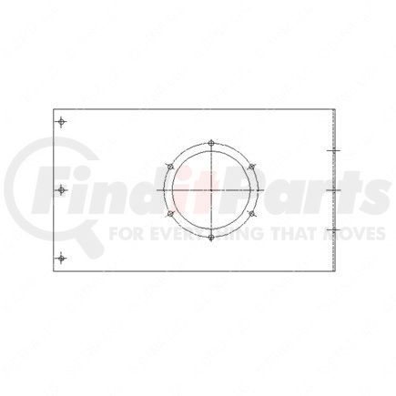 22-46383-000 by FREIGHTLINER - GPS Navigation Control Module Bracket - Aluminum, 441.4 mm x 254 mm, 3.18 mm THK