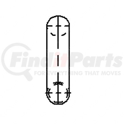 22-46543-000 by FREIGHTLINER - Spare Tire Carrier Bolt - Steel, 14.3 mm THK, 120 mm Thread Length, 5/8-11 in. Thread Size