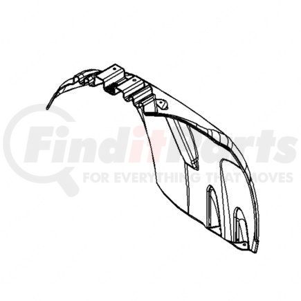 22-46858-005 by FREIGHTLINER - Mud Flap - Right Side, Polyethylene