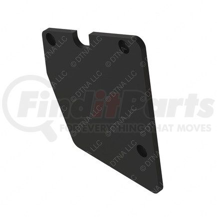 22-49238-001 by FREIGHTLINER - Mud Flap - Right Side, Symplastic, Black, 582 mm x 490 mm, 20 mm THK