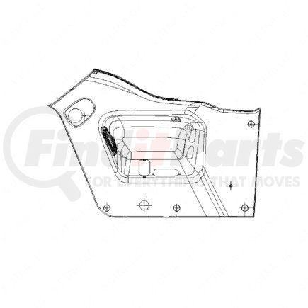 22-49278-002 by FREIGHTLINER - Door Interior Trim Panel - Left Side, ABS