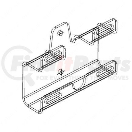 22-51054-000 by FREIGHTLINER - Sun Visor Bracket - Aluminum, 0.19 in. THK