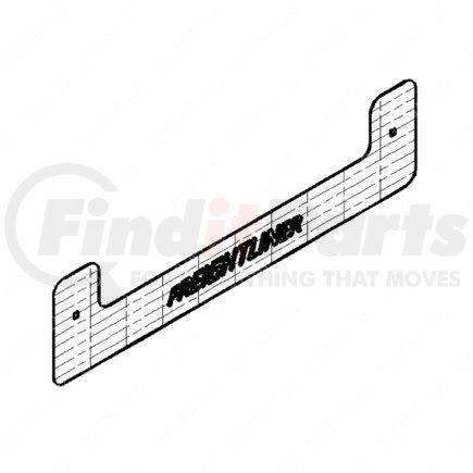 22-51518-000 by FREIGHTLINER - Mud Flap - 606.43 mm x 152.4 mm, 1.88 mm THK