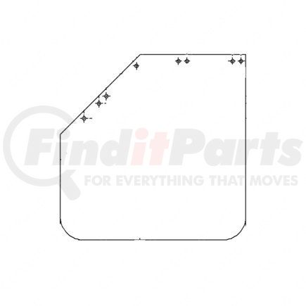 22-51904-044 by FREIGHTLINER - Mud Flap - Left Side, 609.6 mm x 609.6 mm