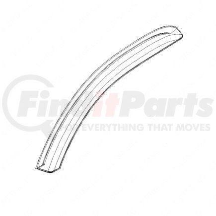 22-44791-001 by FREIGHTLINER - Fender Extension Panel - EPDM (Synthetic Rubber), Charcoal Gray