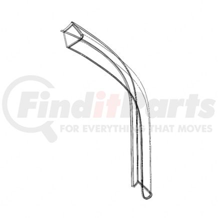 22-44792-001 by FREIGHTLINER - Fender Extension Panel - EPDM (Synthetic Rubber), Charcoal Gray