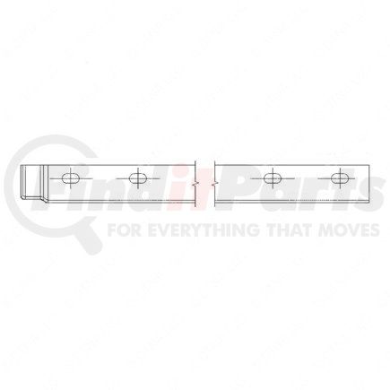 22-53609-039 by FREIGHTLINER - Running Board Side Skirt - Left Side, Aluminum, 2009 mm x 28 mm, 2.03 mm THK