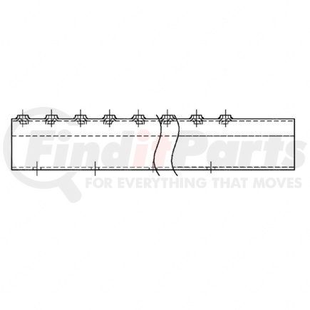 22-53610-433 by FREIGHTLINER - Sleeper Cabinet Step Tread - Right Side, Aluminum, 1694 mm x 209 mm, 2.03 mm THK