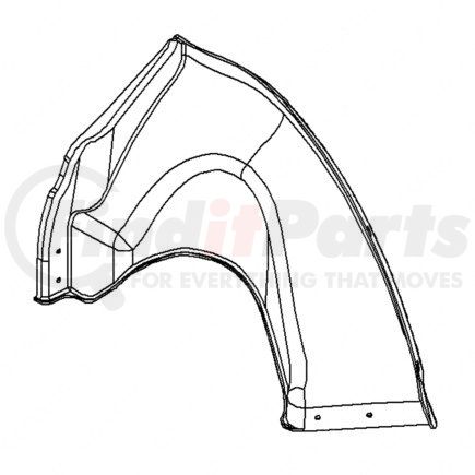 22-54530-002 by FREIGHTLINER - Fender Panel - Left Side, Polyethylene