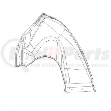 22-54530-005 by FREIGHTLINER - Fender Panel - Right Side, Polyethylene