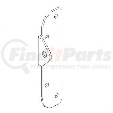 22-57850-001 by FREIGHTLINER - Door Mirror Bracket - Steel, Low Gloss Black, 0.12 in. THK