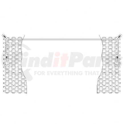 22-57927-000 by FREIGHTLINER - Cargo Net - Multi Filament Polypropylene, Black