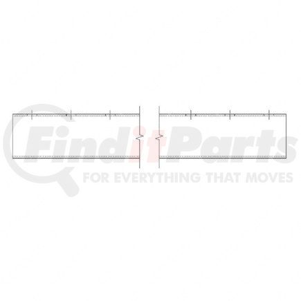 22-53609-339 by FREIGHTLINER - Running Board Side Skirt - Aluminum, 1994 mm x 28 mm, 2.03 mm THK