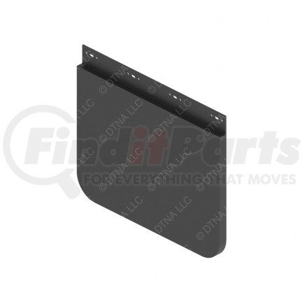 22-61645-000 by FREIGHTLINER - Mud Flap - RH or LH, Rubber, Black, 609.6 mm x 508 mm, 4.8 mm THK