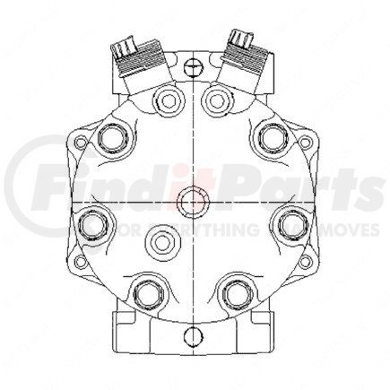 22-58414-000 by FREIGHTLINER - A/C Compressor - Refrigerant, Sanden, S55