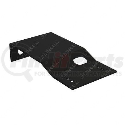 22-59134-000 by FREIGHTLINER - Auxiliary Heater Box Mounting Bracket - Steel, Black, 242 mm x 120 mm, 3.42 mm THK