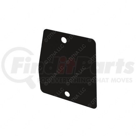 22-58729-000 by FREIGHTLINER - Door Mirror Cover - Aluminum, Black, 170 mm x 154 mm, 1.27 mm THK