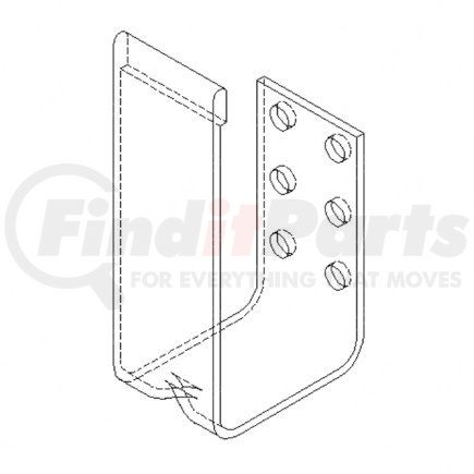 22-59783-000 by FREIGHTLINER - Tire Snow Chain Carrier - Steel, 279.4 mm x 90 mm, 6.35 mm THK