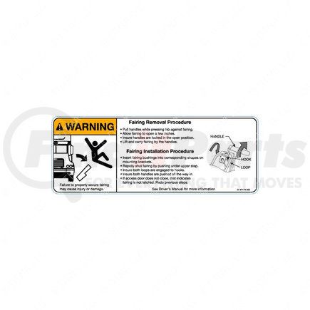 22-64178-000 by FREIGHTLINER - Caution Label - Vinyl with Clear Polyester, 203.2 mm x 76.2 mm