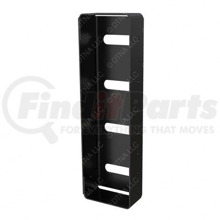 22-72738-000 by FREIGHTLINER - Cab Load Center Bracket - Steel, Black, 15.27 in. x 4.48 in., 0.09 in. THK