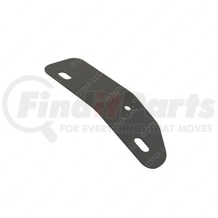 22-74246-000 by FREIGHTLINER - Mud Flap Plate - Left Side, Steel, Black, 212 mm x 65.5 mm, 1.21 mm THK