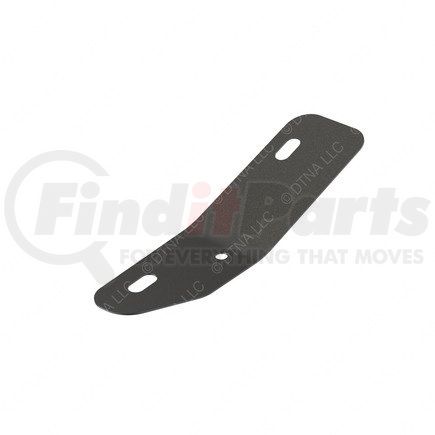 22-74246-001 by FREIGHTLINER - Mud Flap Plate - Right Side, Steel, Black, 212 mm x 65.5 mm, 1.21 mm THK