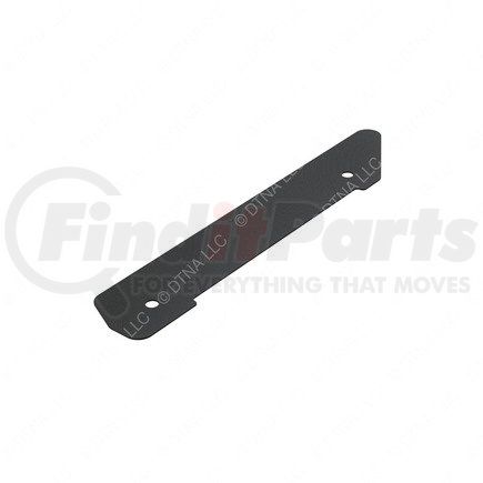 22-74247-000 by FREIGHTLINER - Mud Flap Plate - Steel, Black, 358.8 mm x 65 mm, 1.21 mm THK