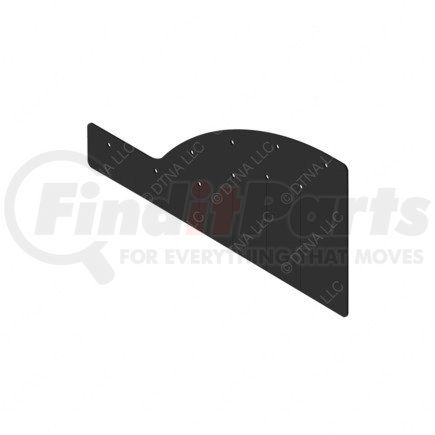 22-74087-002 by FREIGHTLINER - Bumper Splash Shield - Left Side, Rubber, 613.8 mm x 267.6 mm, 3.2 mm THK