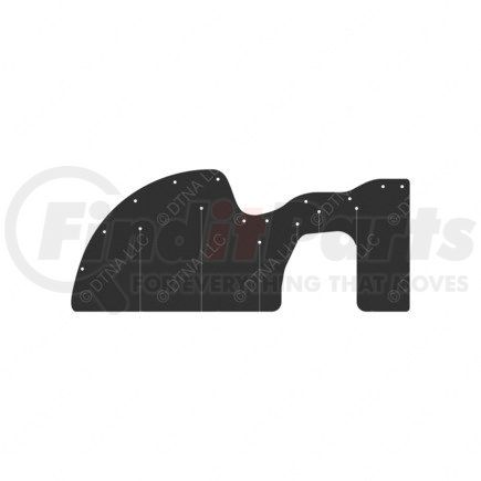 22-74088-001 by FREIGHTLINER - Quarter Panel Splash Shield - Right Side, Glass Fiber Reinforced With Rubber, 885.2 mm x 372 mm