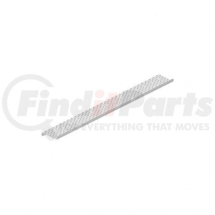 22-74602-002 by FREIGHTLINER - Sleeper Cabinet Step Tread - Steel, Argent Silver, 1575 mm x 205 mm, 2.46 mm THK
