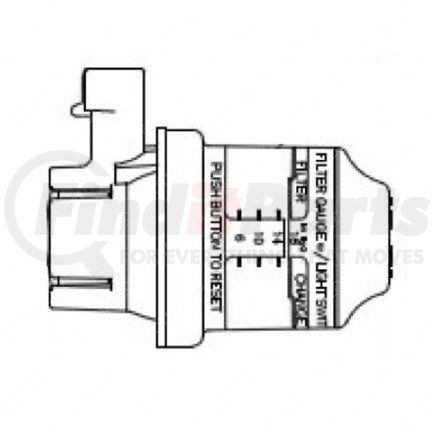 22-73303-001 by FREIGHTLINER - Air Cleaner Air Restriction Indicator - 3/8-24 UNF-2B in. Thread Size