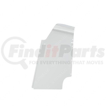22-73592-001 by FREIGHTLINER - Roof Fairing Extender Trim Tab - Right Side, Aluminum, 1003.78 mm x 634.2 mm