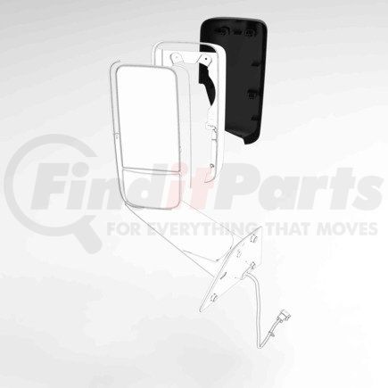 22-78606-500 by FREIGHTLINER - Door Mirror Cover - Left Side, Black