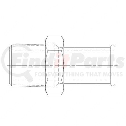 23-11321-005 by FREIGHTLINER - Pipe Fitting - Connector, Barbed, 1 Hose 1 in. ID