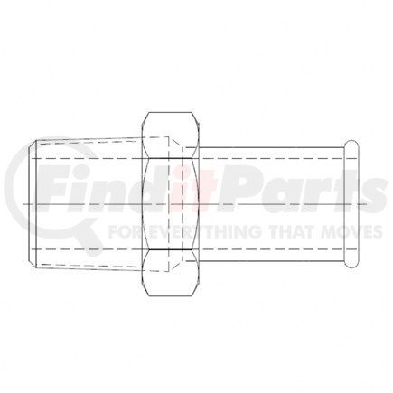 23-11321-005 by FREIGHTLINER - Pipe Fitting - Connector, Barbed, 1 Hose 1 in. ID