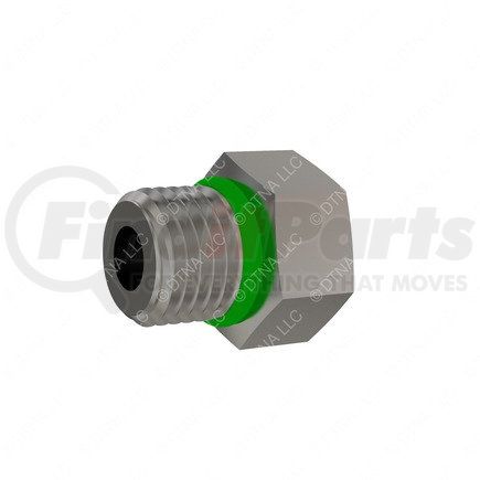 23-12369-002 by FREIGHTLINER - Fuel Line Fitting - Stainless Steel, Green, 7/16 in. Thread Size